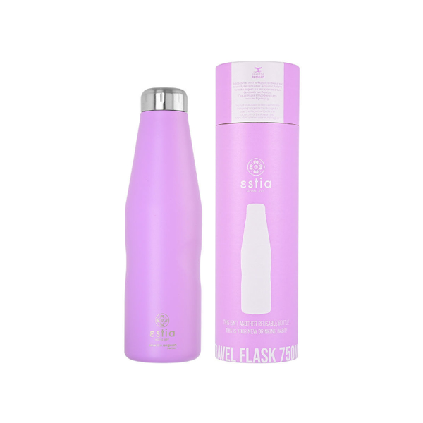 TRAVEL FLASK 750ML LAVENDER PURPLE ΜΑΤΤΕ SAVE AEGEAN