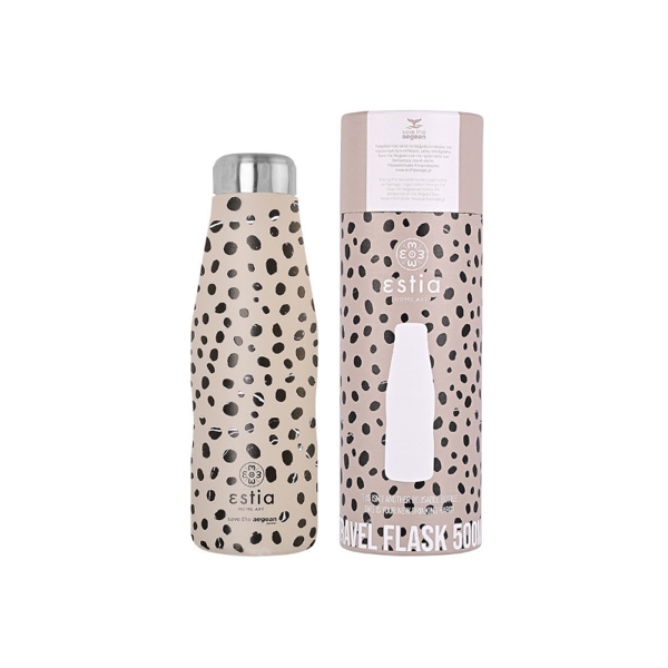 TRAVEL FLASK StA 500ML LEOPARD TAUPE