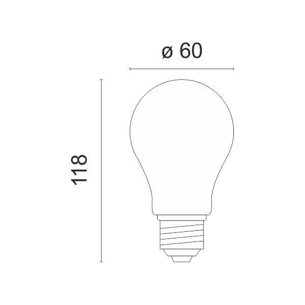 ΛΑΜΠΑ LED A60 10W 900LM CLEAR FIL 2700K