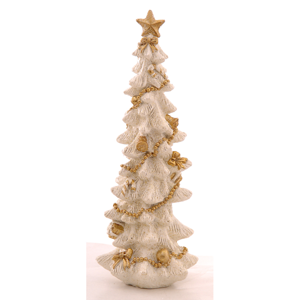 93522 4/8-34.50CMPOLYRESIN GOLD TREE DECORATION