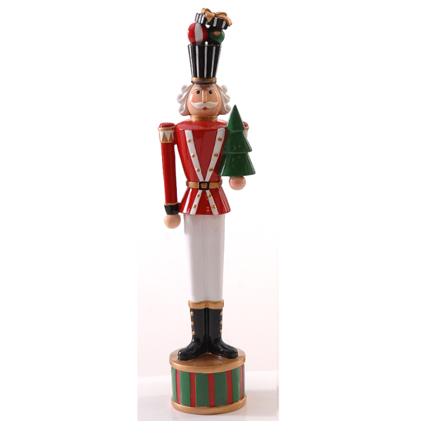 2/8-45cm Polyresin soldier w/tree