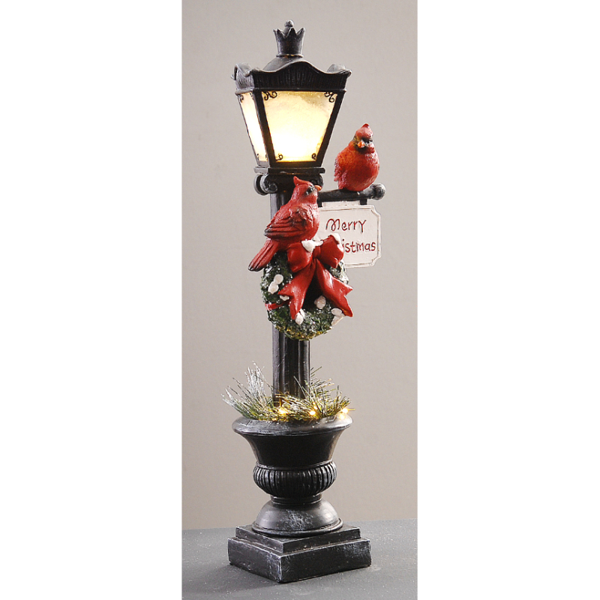 6/6-36,45cm Polyresin lantern w/light