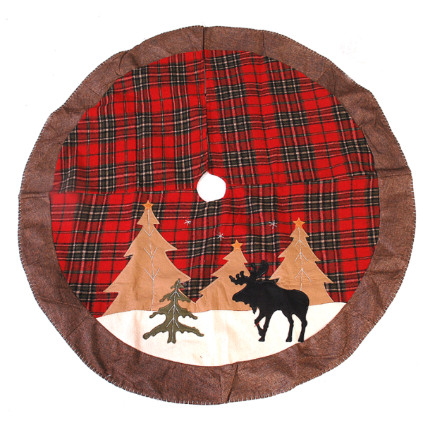 2/4-105cm Tree skirt w/checker design