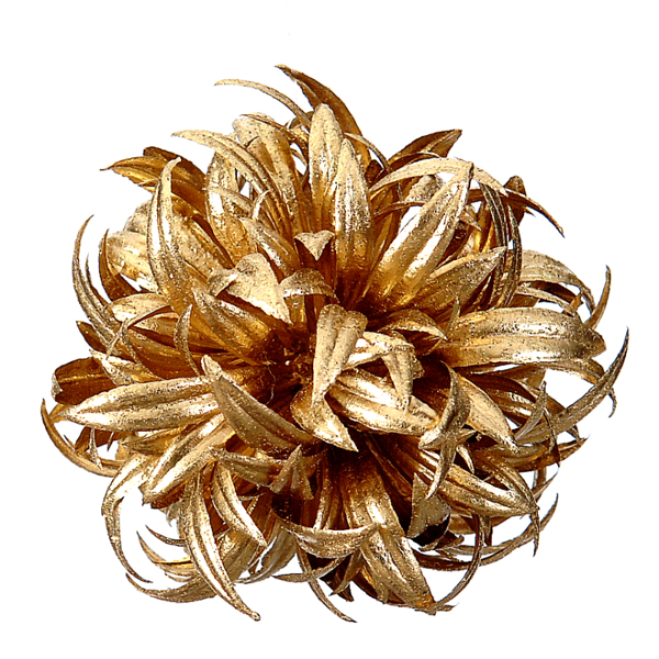 12/96-9cm Plastic gold painted leaves ball